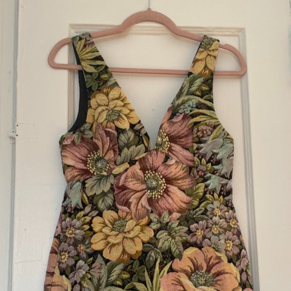Topshop flower print tapestry mini  dress - Picture 4 of 15